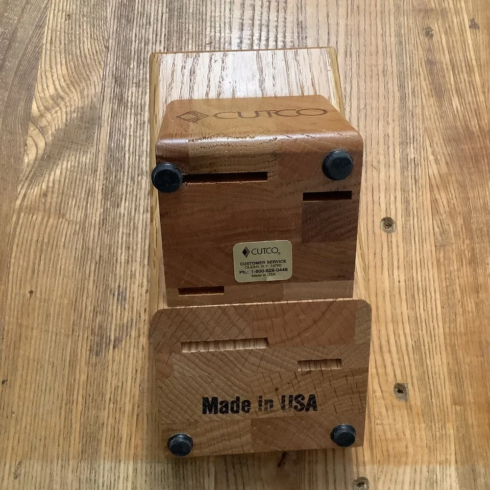 Cutco Wooden Knife Block 5 slots Made in USA